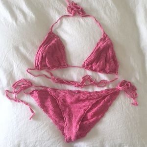 Anna Kosturova Crochet Triangle Cheeky Bikini